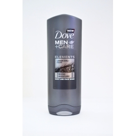 Dove Men+Care Charcoal & Clay Sprchový gel pro muže (Objem 250 ml) 